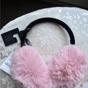 New with tags  INC adjustable Pink Earmuffs on velvet head band